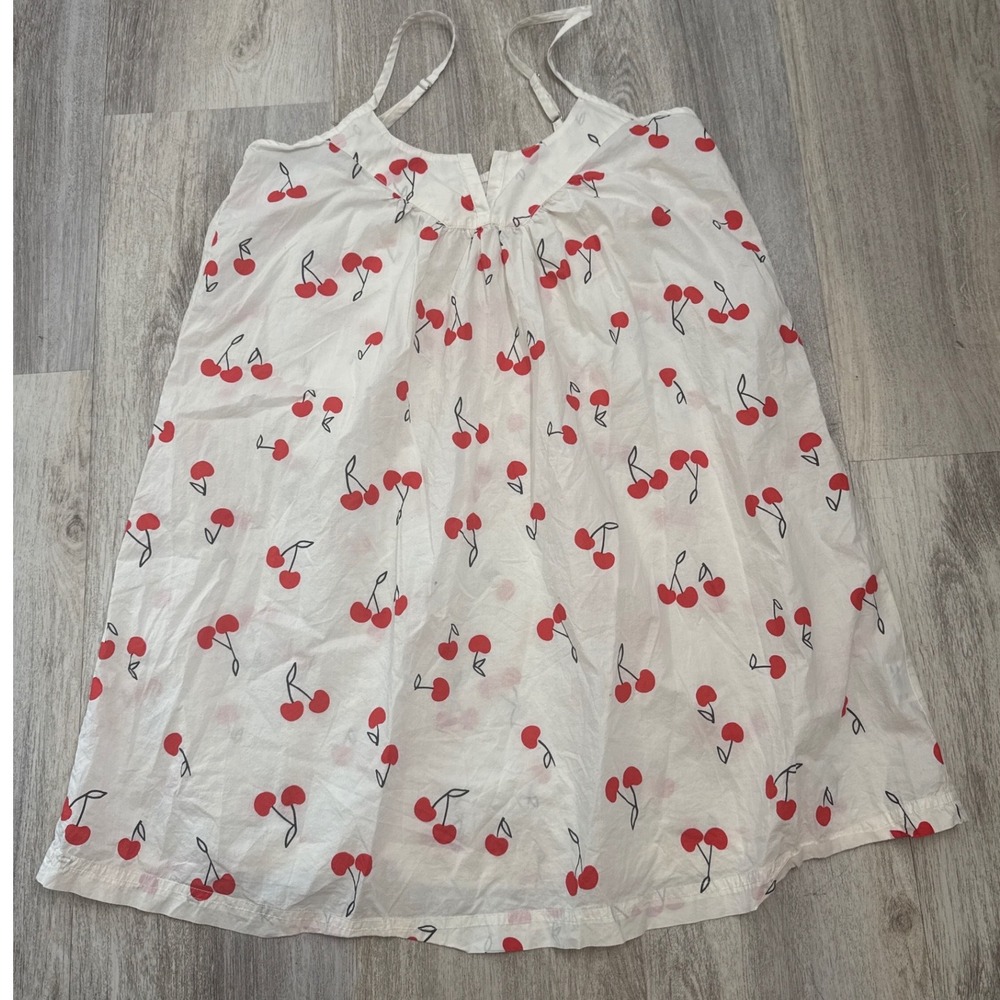 Hanna Andersson Love Hanna Cherry Print Cotton Camisole Top White Red Medium New